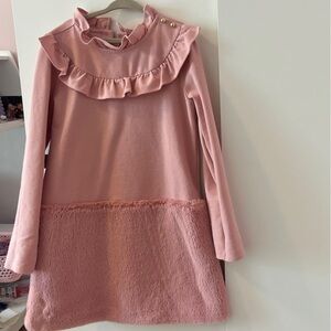 Janie and Jack Blush Pink Ruffle Dress